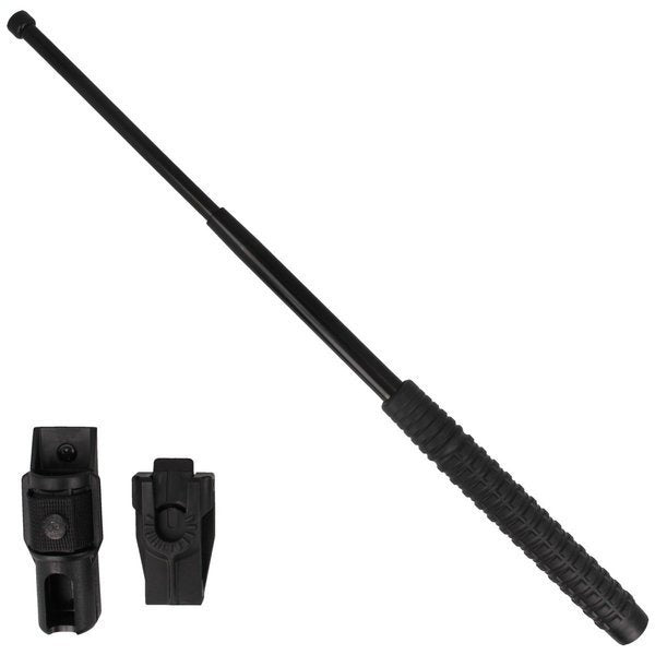 ESP - Hardened Telescopic Baton with Holster - 21" - Extra Grip Handle - Black - EXB-21H BLK BH-54