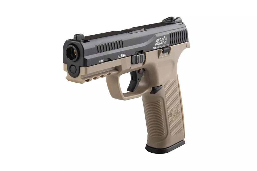 BLE - Alpha Pistol Replica - Black/Tan