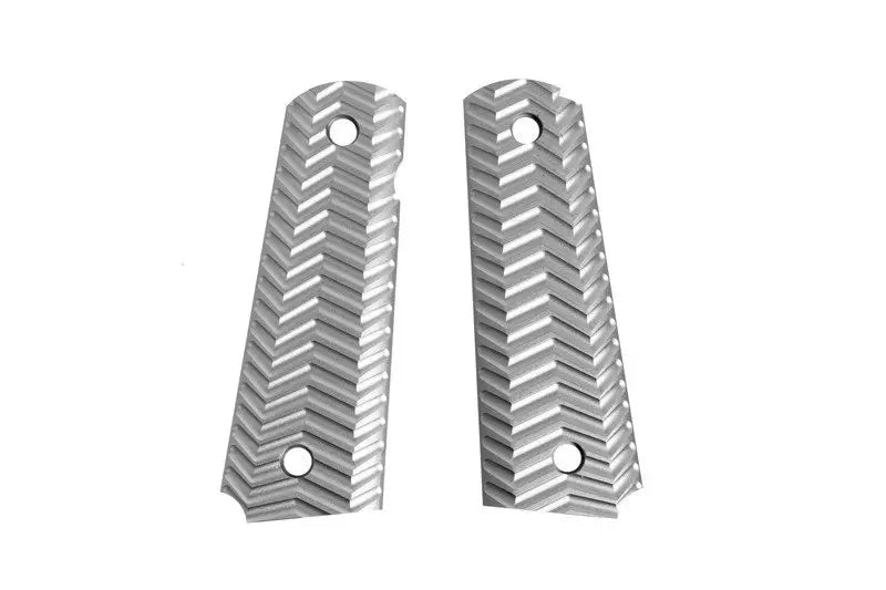 Aluminum TYPE C Grip Panels for Colt 1911 Pistols - grey