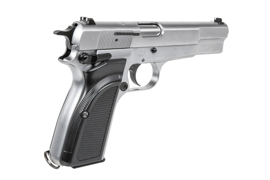 WE Browning Hi Power MK III airsoft pistol - Silver