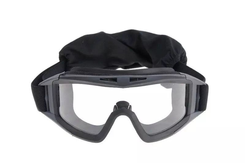 Low-profile goggles with glasses – BLACK