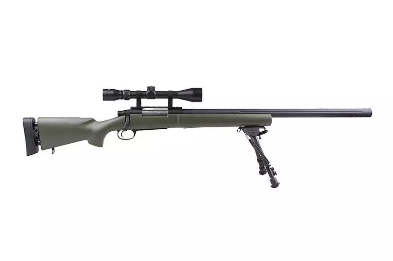 SW-04J Army Sniper Rifle Replica with scope and bipod (Upgraded) - olive