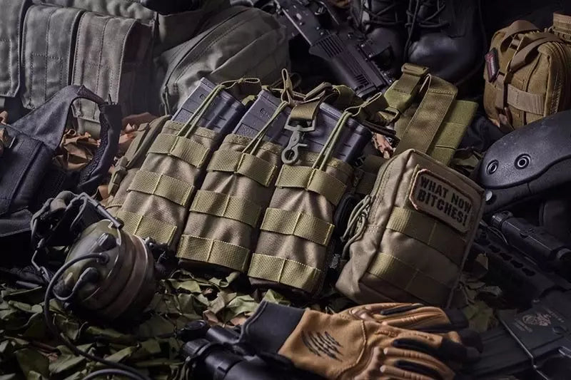Triple Open I Pouch for AK/M4/G36 Magazines - Primal Grey