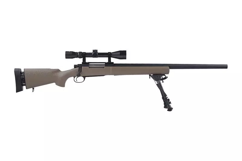 SW-04 Sniper Rifle Replica with Scope and Bipod - Tan