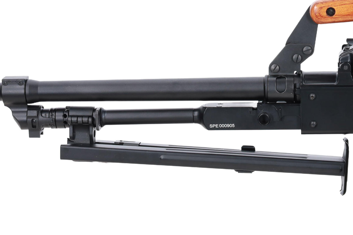 Specna Arms x A&K SA-PKM EDGE™ airsoft machine gun with wooden components