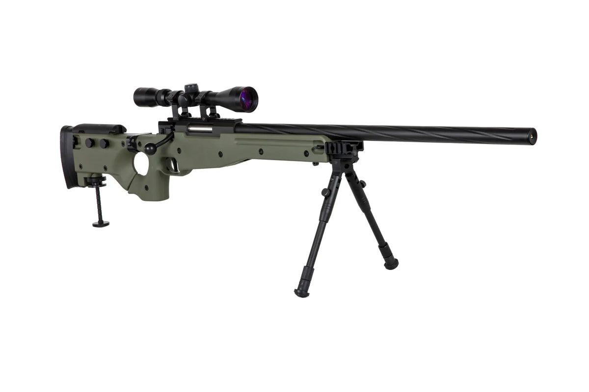 Specna Arms SA-S14 sniper airsoft rifle with scope and bipod Olive