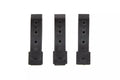 Set of 3 3 Polymer Buckles - black"