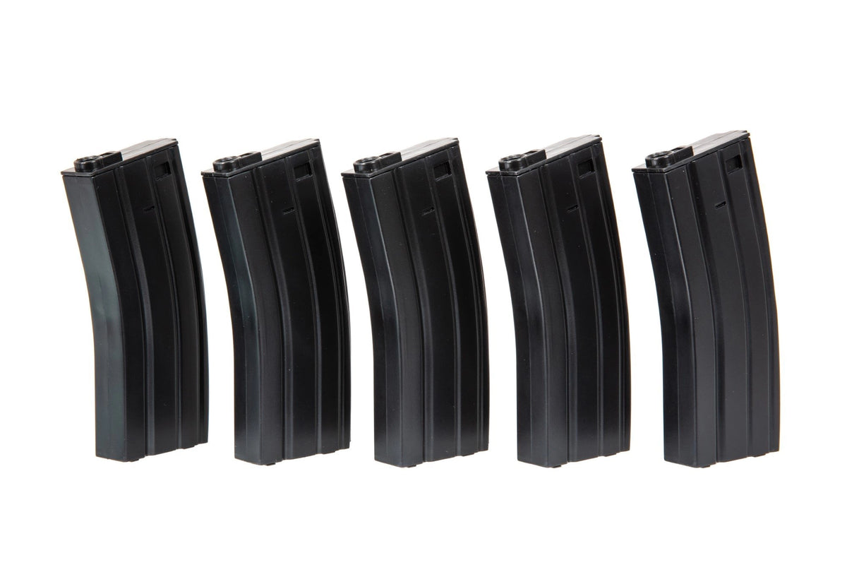 5pcs set - 30rd real-cap magazine for M4/M16 - black