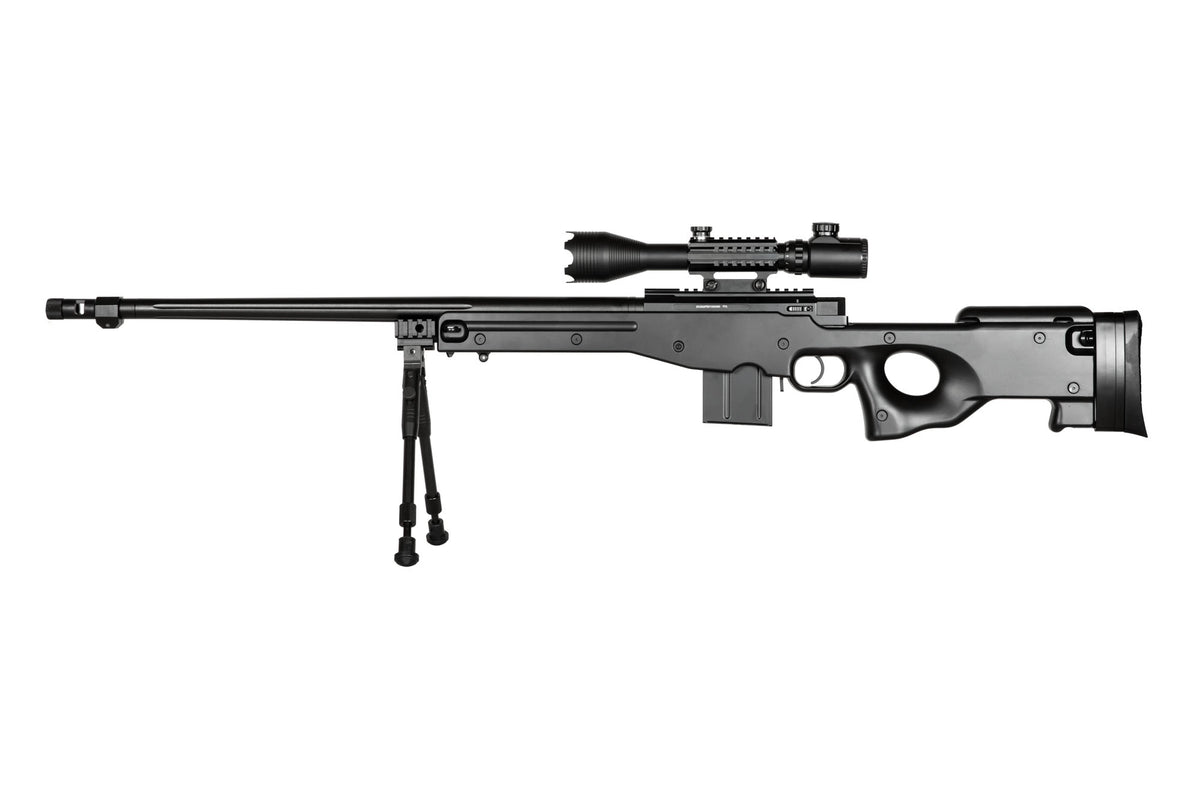 4402D  sniper rifle replica (with scope and bipod) - black