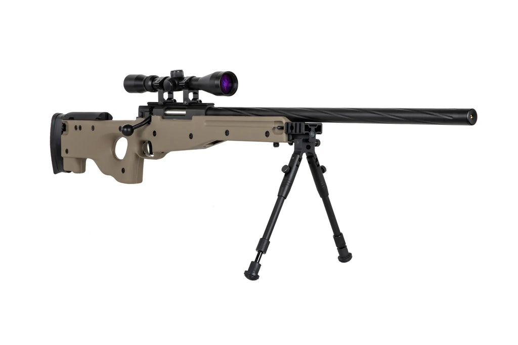 Specna Arms SA-S11 sniper airsoft rifle with scope and bipod Tan