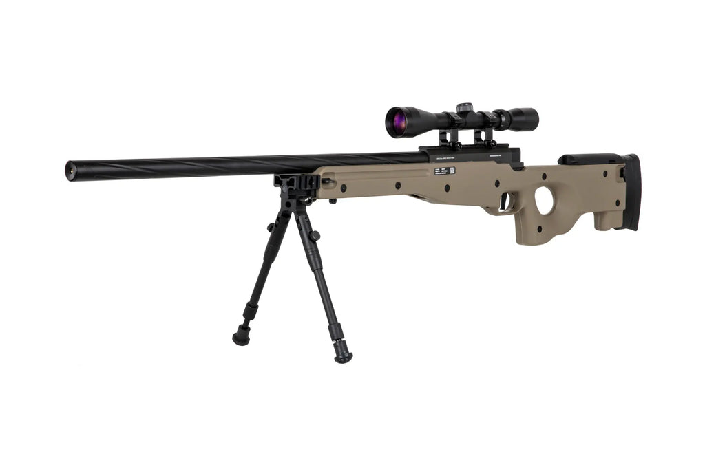Specna Arms SA-S11 sniper airsoft rifle with scope and bipod Tan