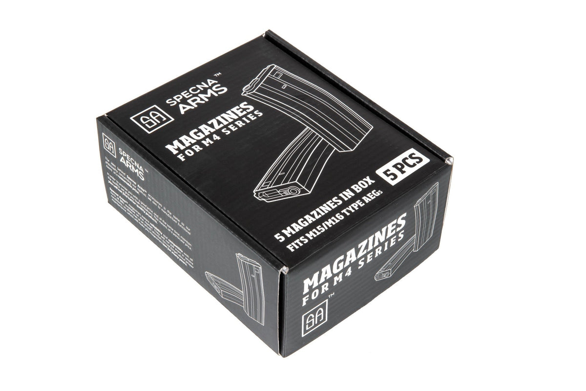 5pcs set - 30rd real-cap magazine for M4/M16 - tan