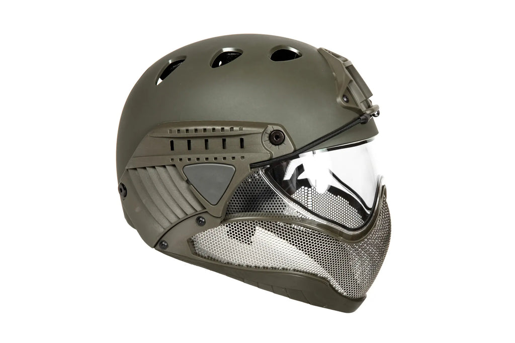 Full Face First Helmet -Green