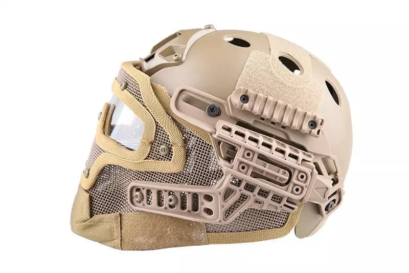 FAST PJ G4 System replica helmet with face shield - Coyote
