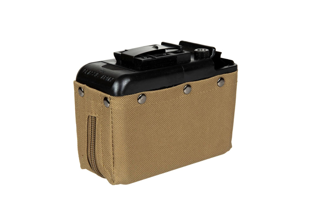 Box magazine 1200 balls for replica type M249 - TAN