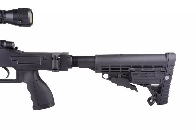 MB4412D Sniper Rifle Replica – with Scope and Bipod – Black
