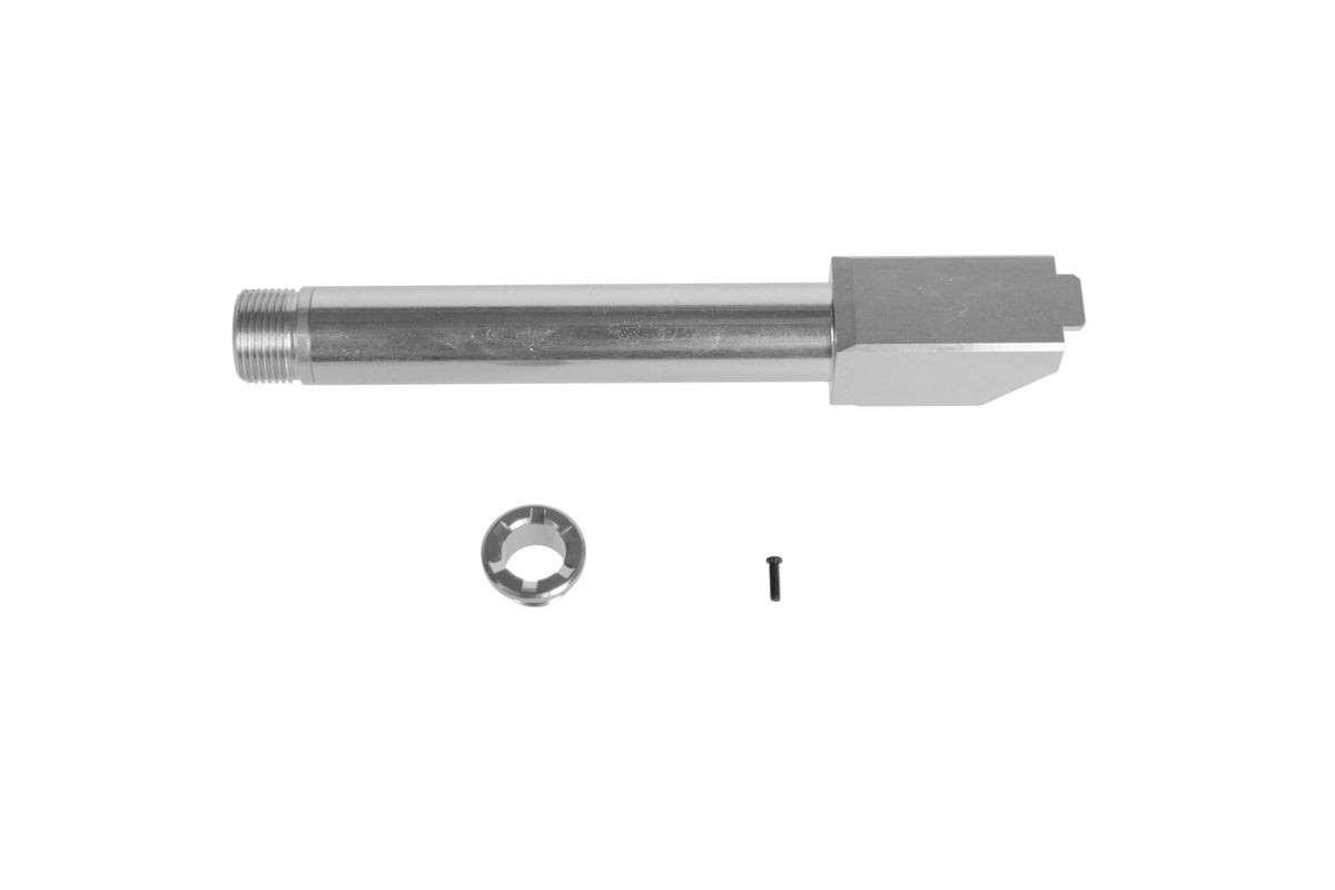 Non-Recoiling 2 Way Fixed" Outer Barrel for Umarex Glock 17 Replicas - Silver"
