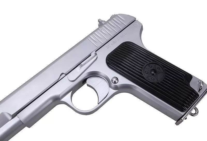 SR-33 green-gas pistol replica - silver limited version