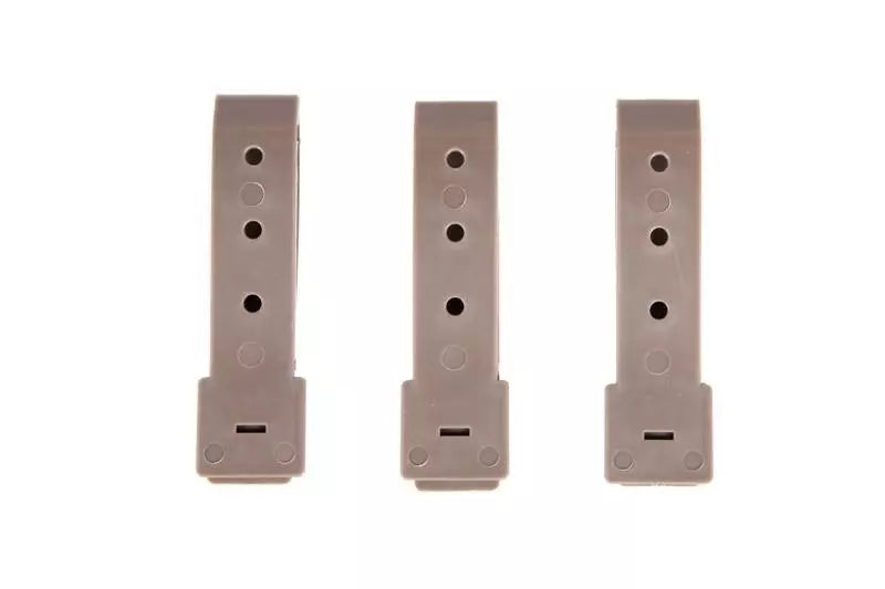 Set of 3 3 Polymer Buckles - Dark Earth"