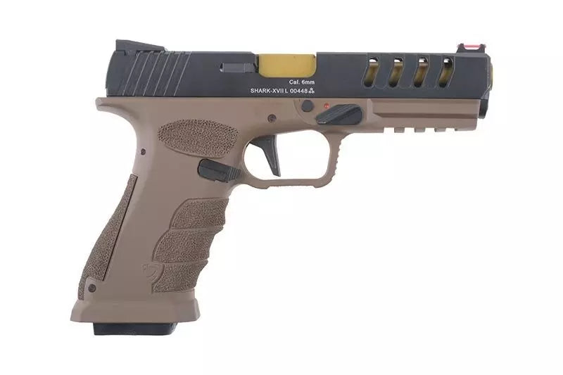 Shark Full Auto CO2 Pistol Replica - Black/Tan