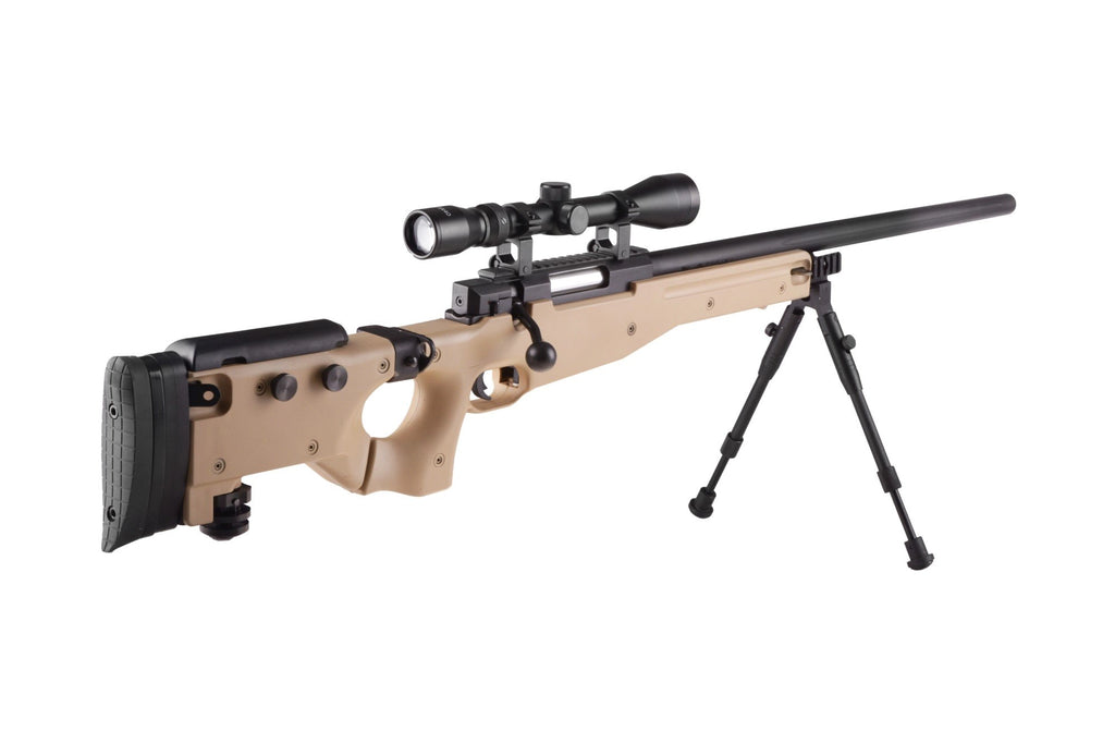 MB08A sniper rifle replica - with scope and bipod - tan