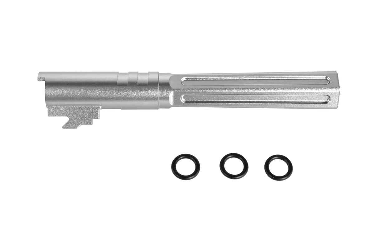 Aluminium outer barrel LA Capa Customs HEXCUT for TM Hi-Capa 5.1 replica Silver
