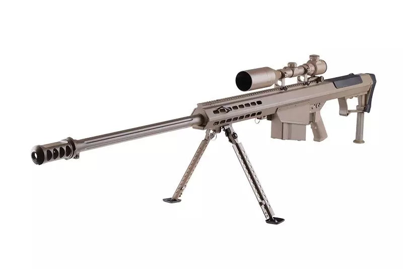 SW-013 sniper rifle replica with scope and bipod - tan