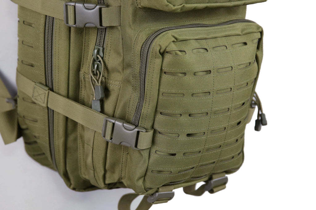 Laser-Cut medium patrol backpack - olive green