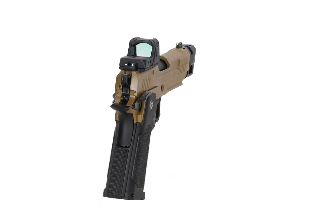Arcturus Hi-Capa Vanguard 4.3" GBB Pistol (Optics Ready/Collimator ARS-1/Compensator) - Half-Tan