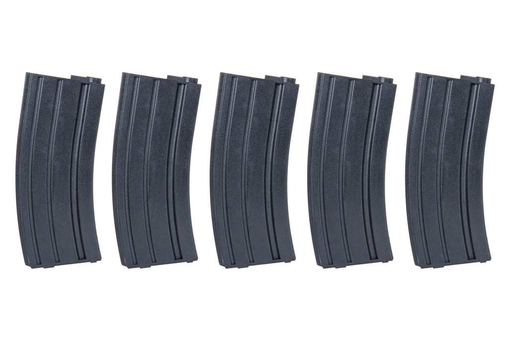 Set of 5 Mid-Cap SRC magazines for AR/M4 for 140 rounds Black + speedloader