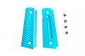 Aluminum TYPE C Grip Panels for Colt 1911 Pistols - blue
