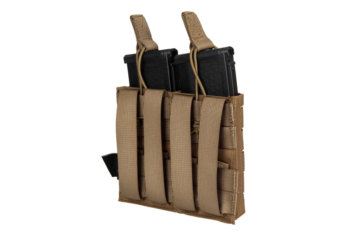 Double Laser-Cut MOLLE M4/M16 Magazine Pouch - Tan