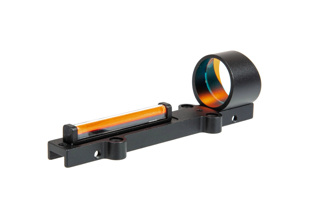 1X28 Fiber Red Circle Sight Replica for Shotguns - Black
