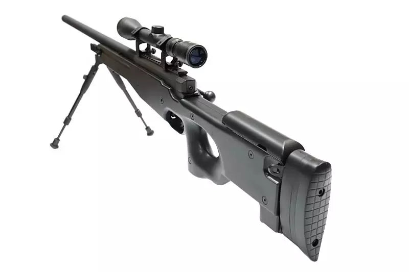 Warrior I  sniper rifle replica (with scope and bipod) - black