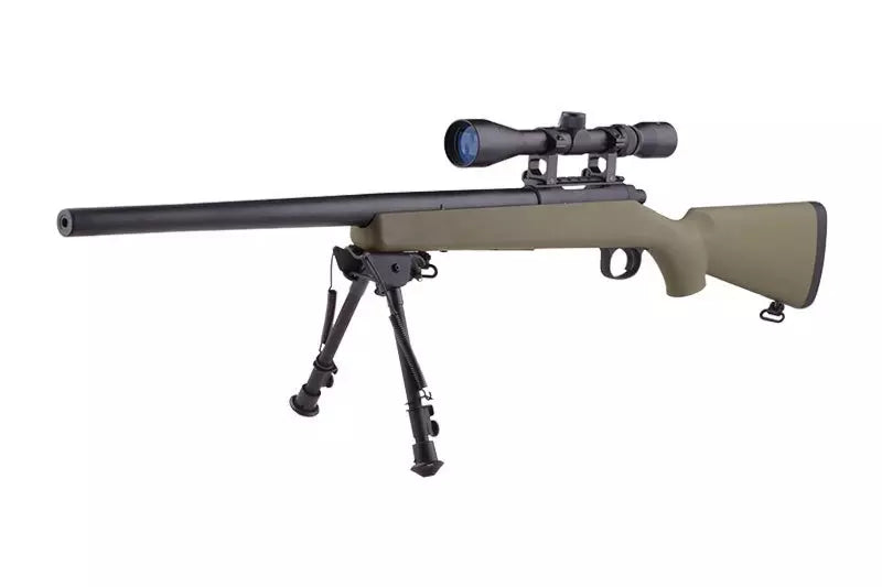 SW-10 Sniper Rifle Replica (with scope and bipod) - tan