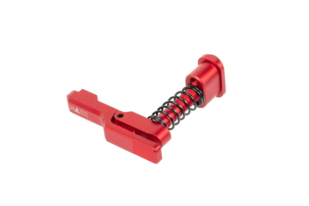 Aluminium Maxx Model Advanced type C magazine release for MTW M4 replicas Red