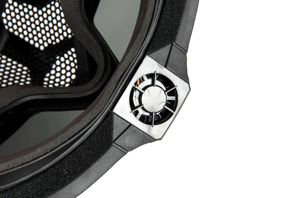 Mask with Goggles and Fan - Black
