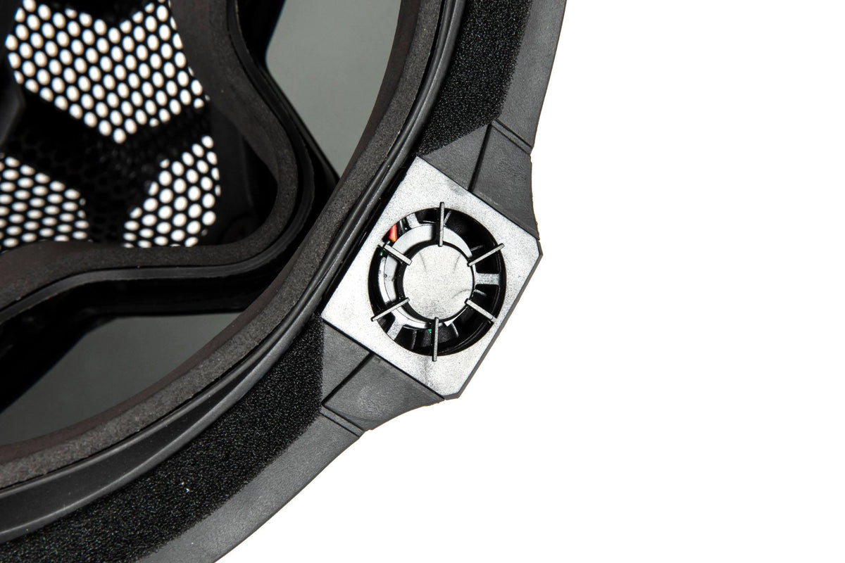Mask with Goggles and Fan - Black