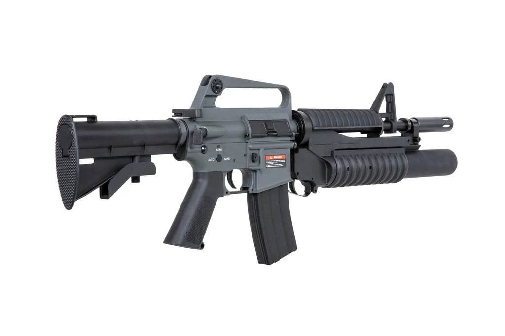 E&C EC-704 Kestrel™ ETU ASG carbine with grenade launcher Grey