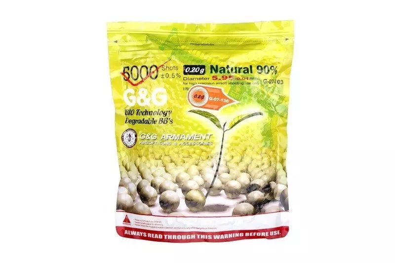 BBs biodegradable 0.20g G&G 5000 pcs
