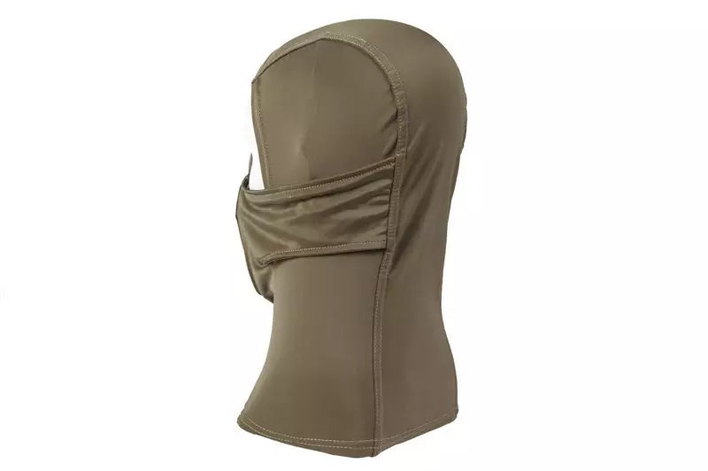 Thermoactive balaclava with steel mask - olive