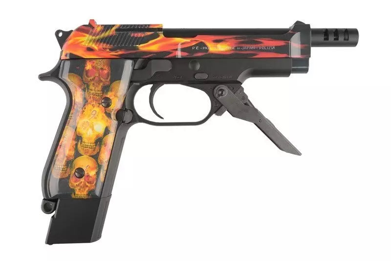 M93R AEP Fire Pattern Custom (Red Frame) Automatic Pistol Replica