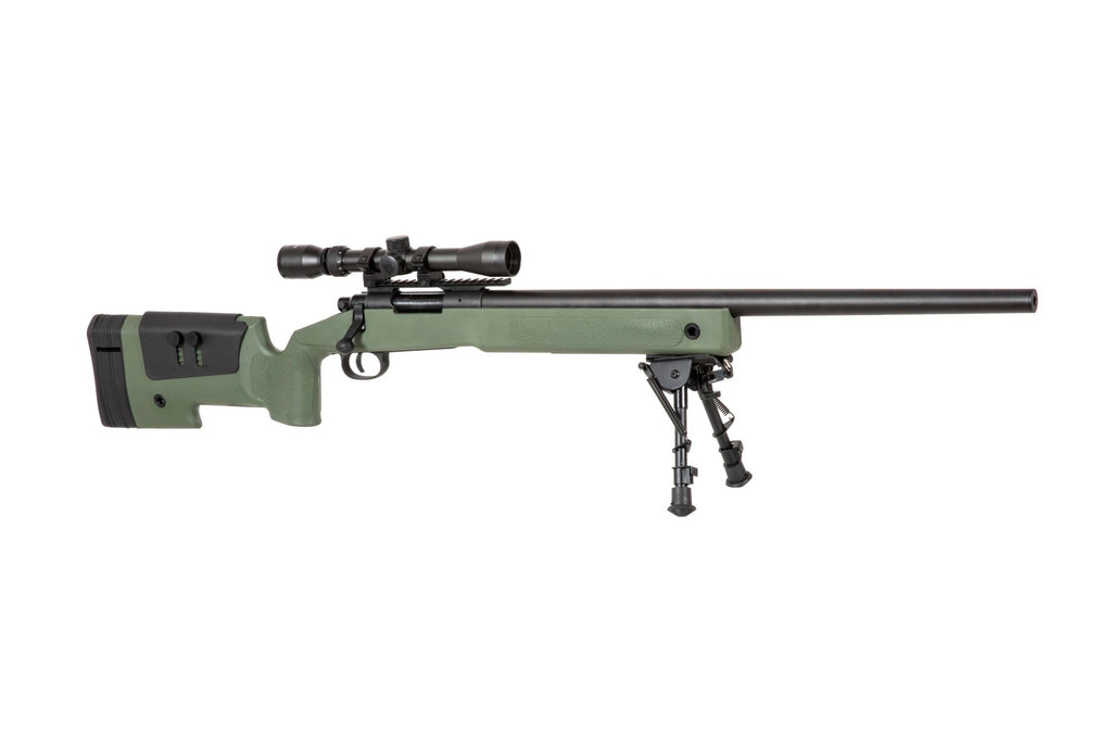 SA-S02 CORE™ High Velocity Sniper Rifle Replica with Scope and Bipod - olive