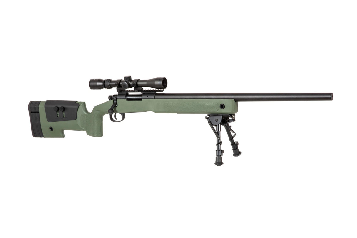 SA-S02 CORE™ High Velocity Sniper Rifle Replica with Scope and Bipod - olive