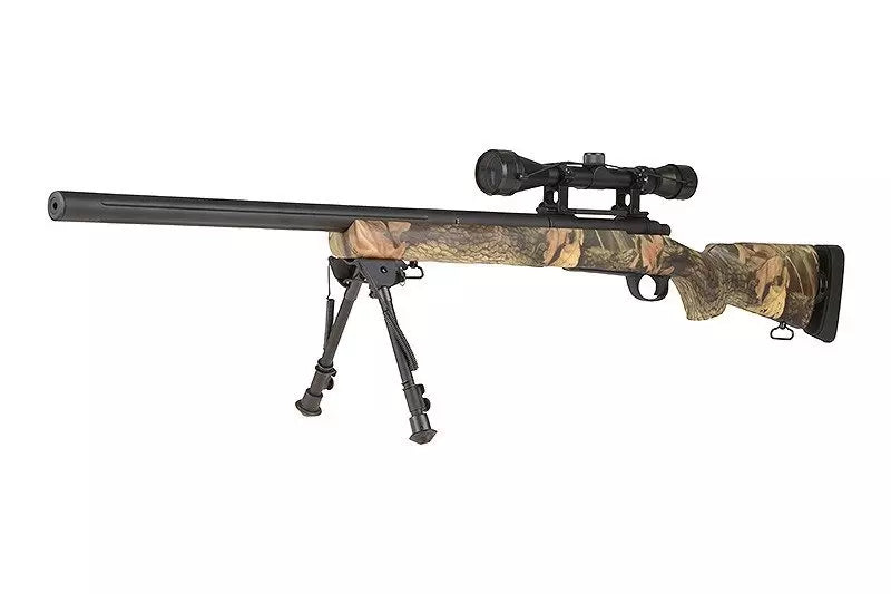 SW-04J Army Sniper Rifle Replica with Scope and Bipod - OakWood Camo
