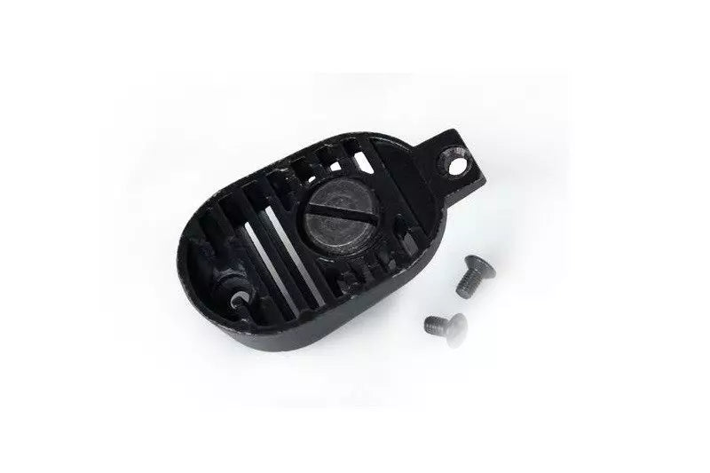 Hand grip cover with motor tightener