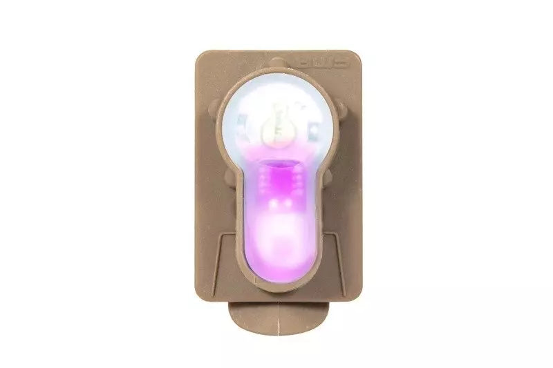 Lightbuck Card Button electronic marker - Dark Earth (pink light)
