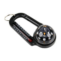 FOSCO - Carabiner with Compass and Thermometer - Aluminum - Black - 259125