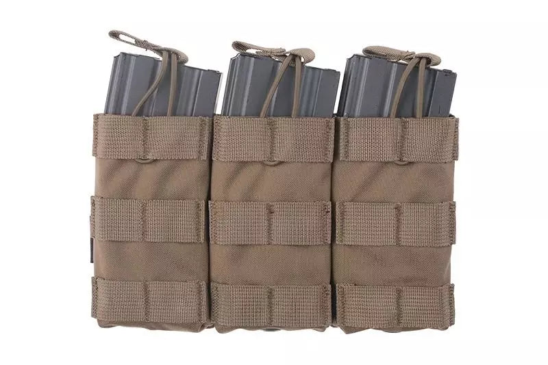 Triple Open Top Pouch for M4/M16 Magazine - coyote brown