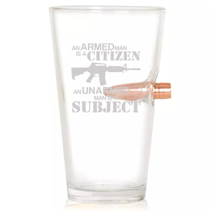 .50 Armed Man Beer Glass